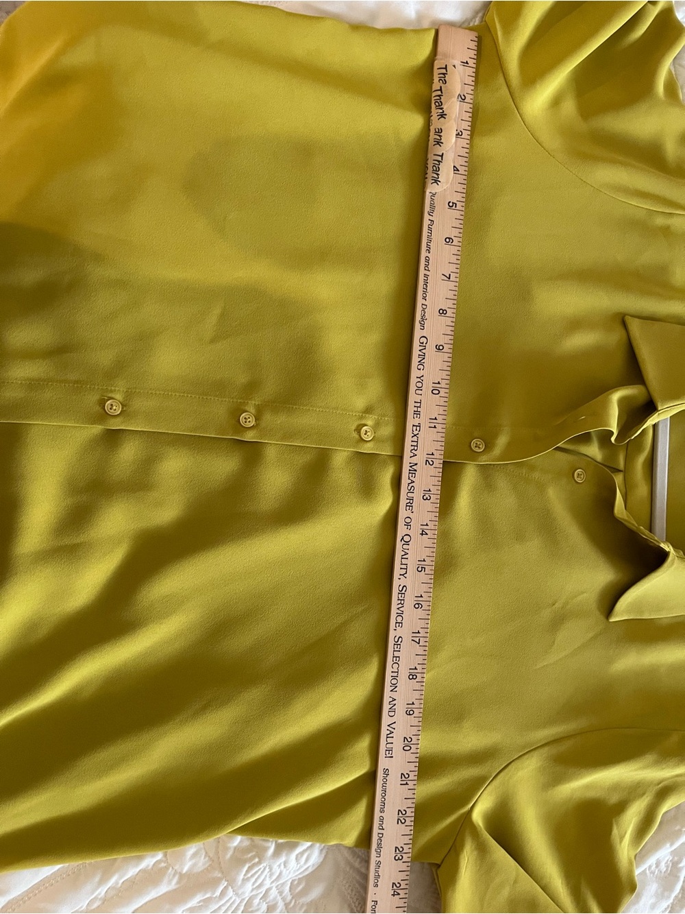 Alex Marie Chartreuse Button-Front Blouse - Women XL - Picture 7 of 8